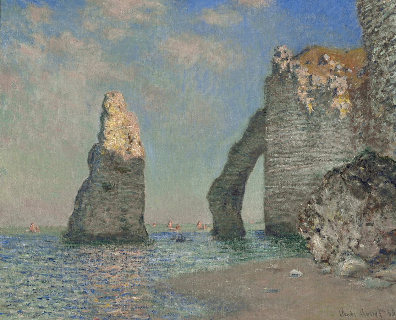 Etretatin kalliot, 1885 tekijältä Claude Monet