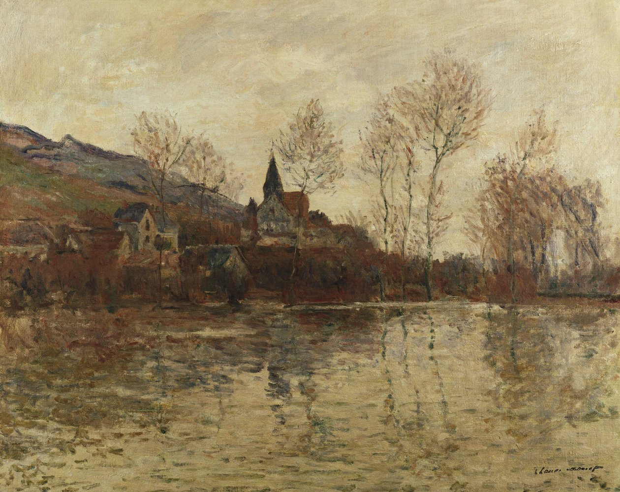Vedenpaisumus Givernyssä, noin 1886 tekijältä Claude Monet
