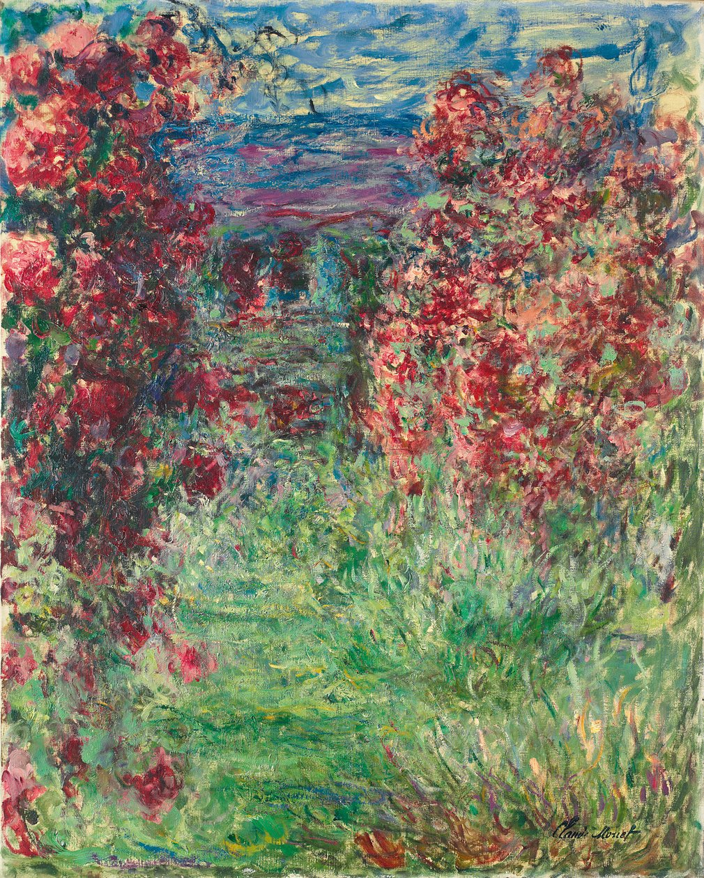 Talo Givernyssä ruusujen alla; Talo ruusuissa, 1925 tekijältä Claude Monet