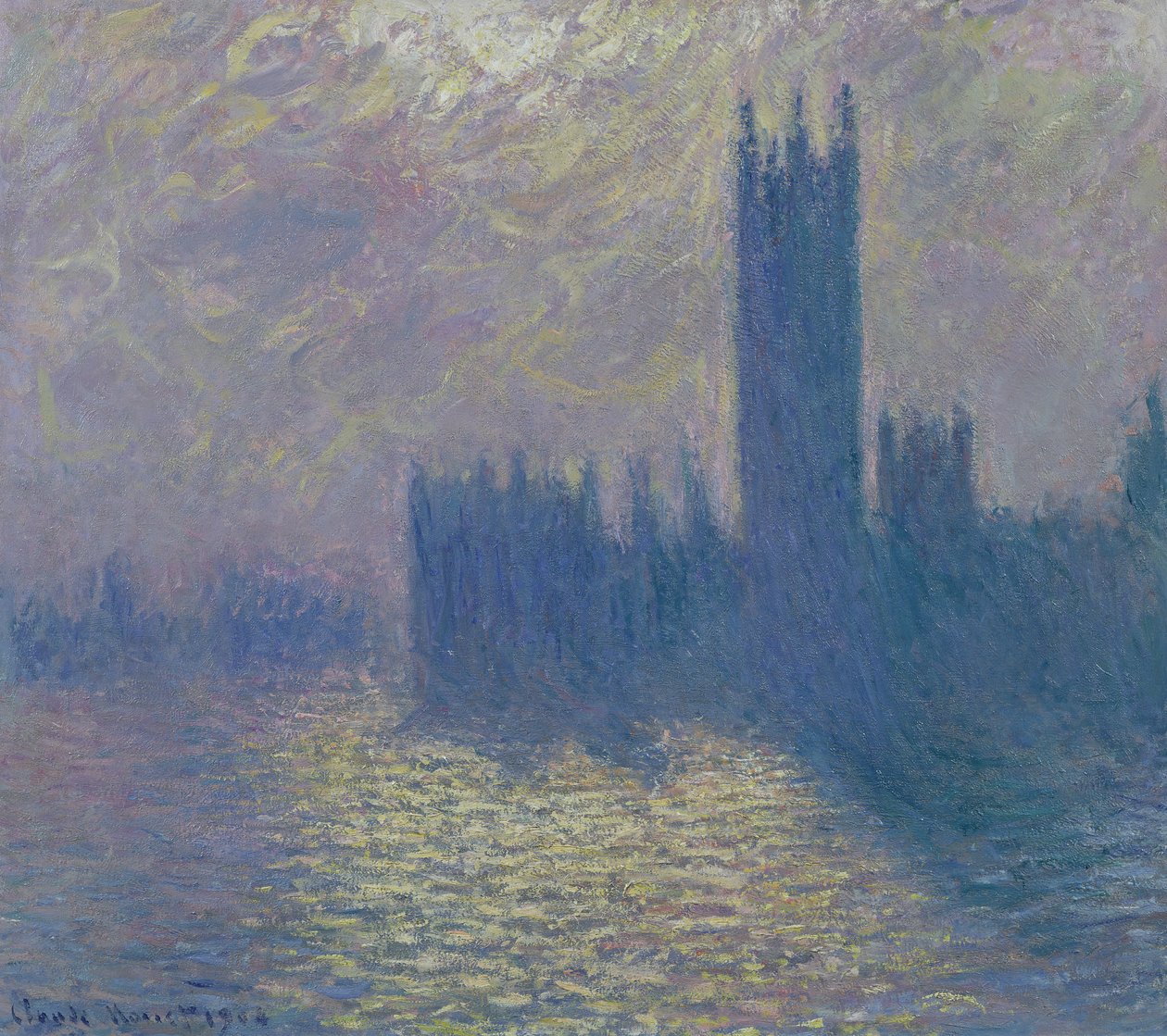 Parlamenttitalo, Stormy Sky, 1904 tekijältä Claude Monet