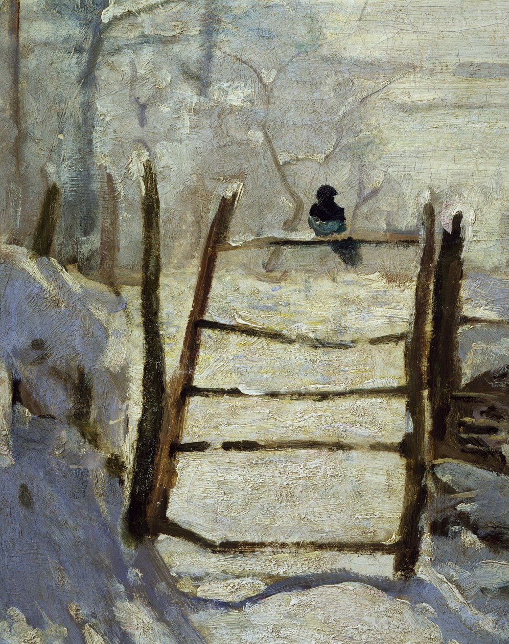 Harakka (yksityiskohta) tekijältä Claude Monet