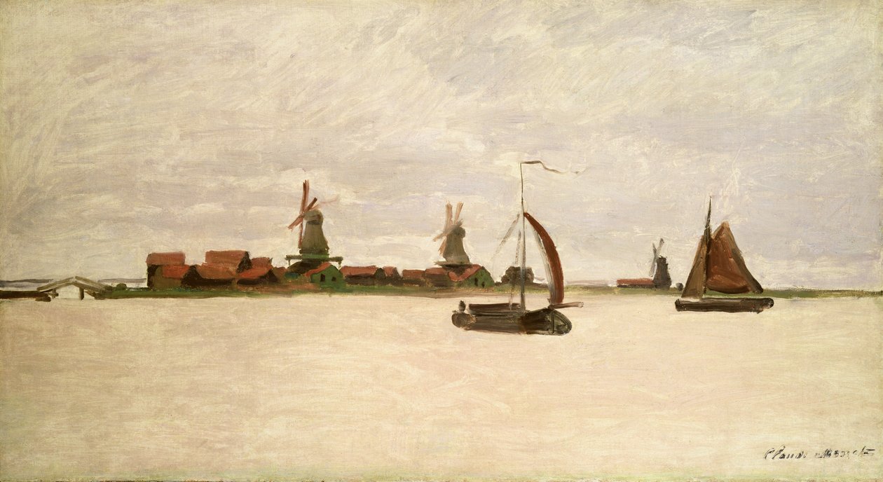 Ulkosatama Zaandamissa, 1871 tekijältä Claude Monet