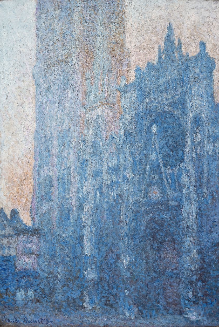 Rouenin katedraalin portaali aamuvalossa, 1894 tekijältä Claude Monet