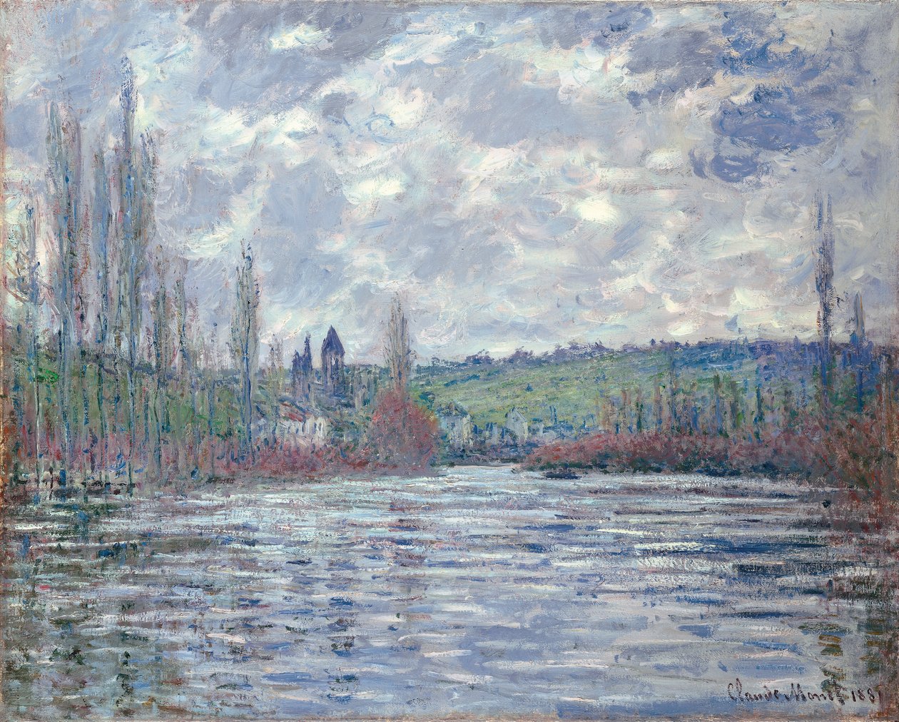 Seine tulvassa Vetheuilissa, 1881 tekijältä Claude Monet