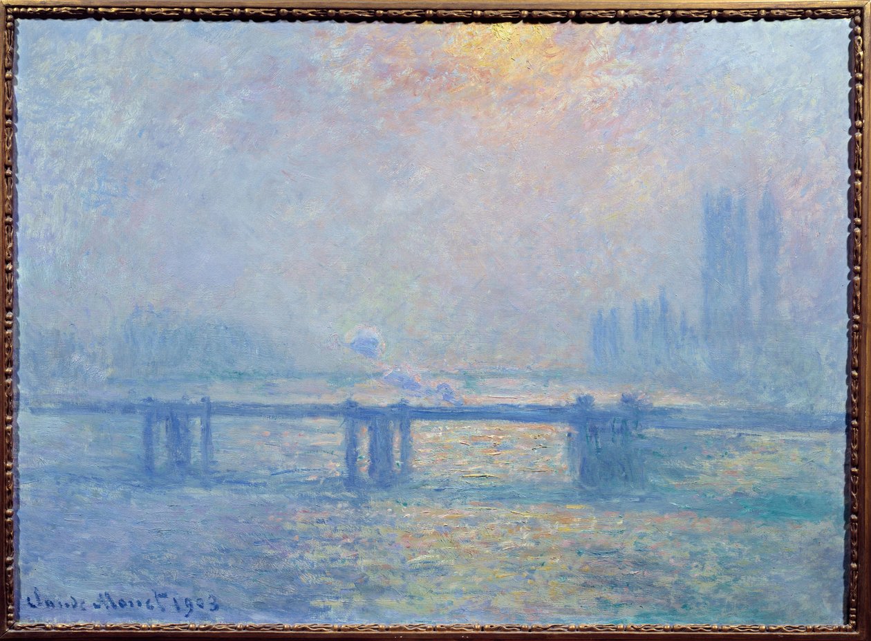 Thames Charing Crossissa Lontoossa tekijältä Claude Monet
