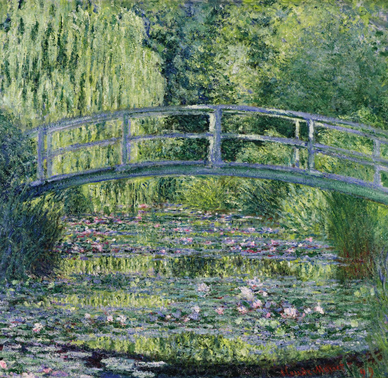 Waterlily Pond: Green Harmony, 1899 tekijältä Claude Monet