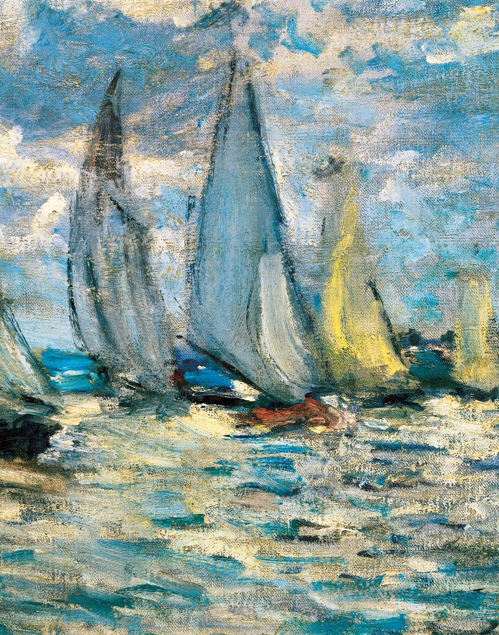 Veneet tai regatta Argenteuilissa (yksityiskohta) noin 1874 tekijältä Claude Monet