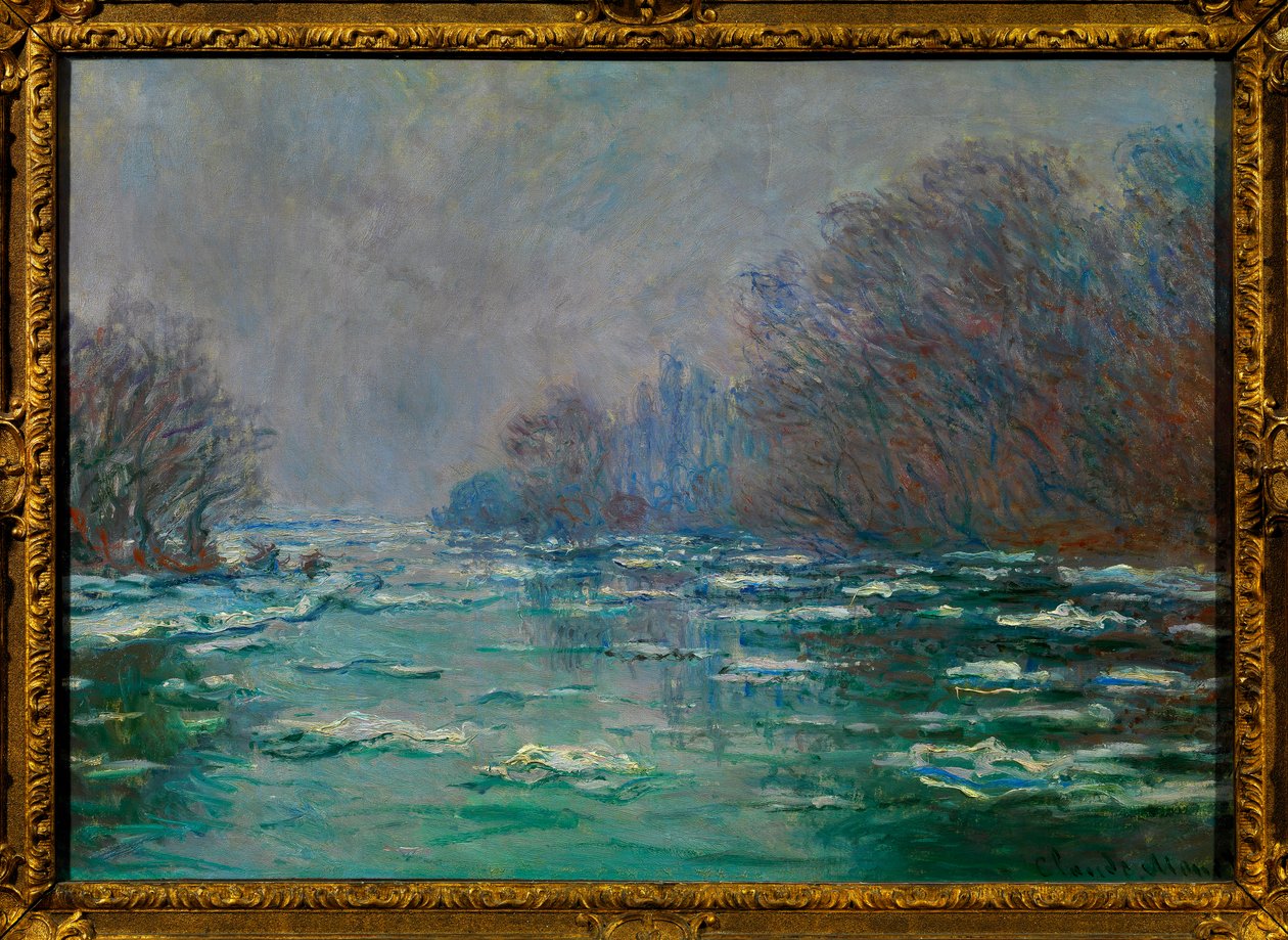 Keskustelu lähellä Vetheuil-maalausta Claude Monet (1840-1926) noin 1880 Dim 0,65 x 0,93 m Paris musee du Louvre Pakollinen maininta: Lahjoitus Helene et Victor Lyon tekijältä Claude Monet