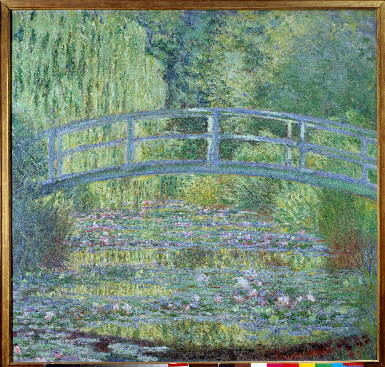 Jalankulkusilta ja lummeallas tekijältä Claude Monet