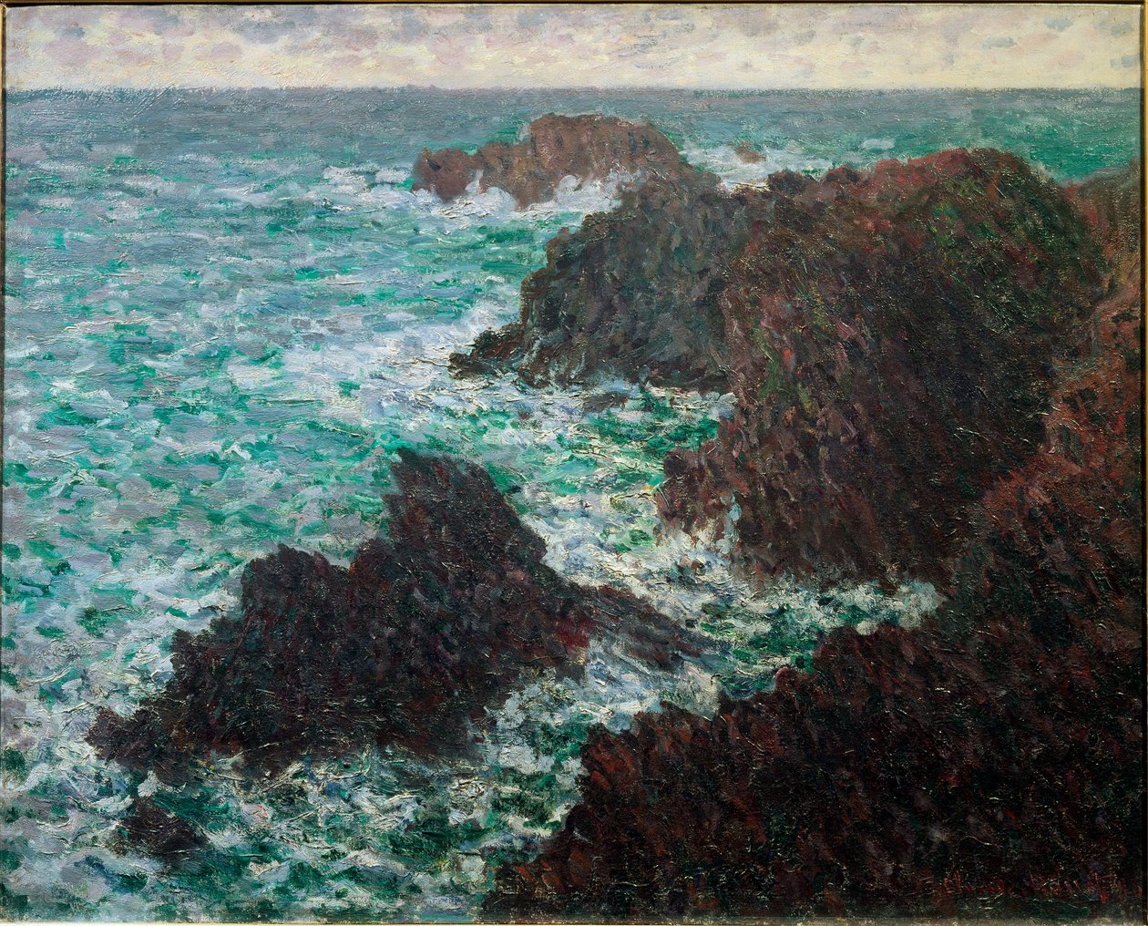 Belle-Ilen kalliot, villi rannikko tekijältä Claude Monet