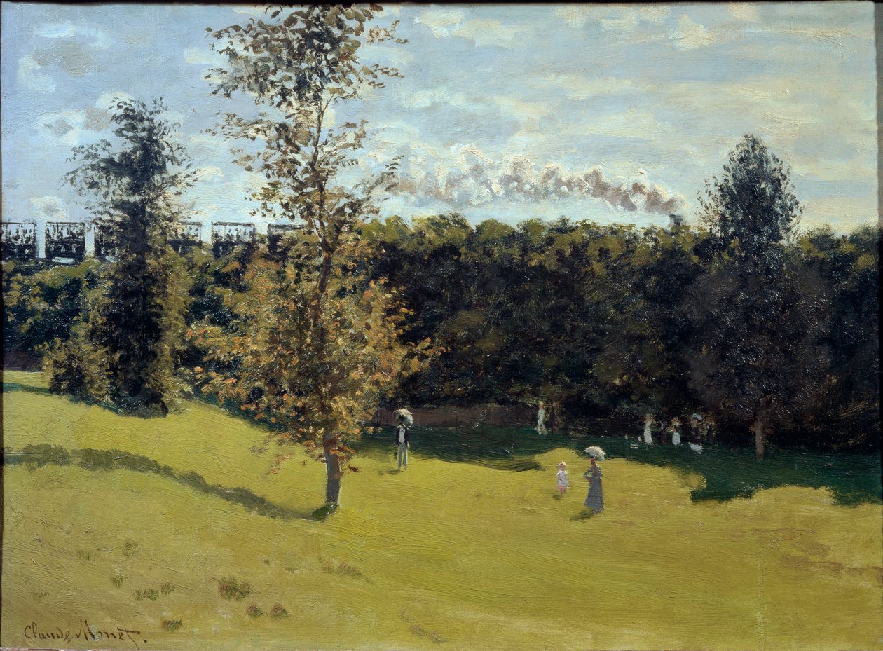 Juna maaseudulla, n. 1870 (öljy kankaalle) tekijältä Claude Monet