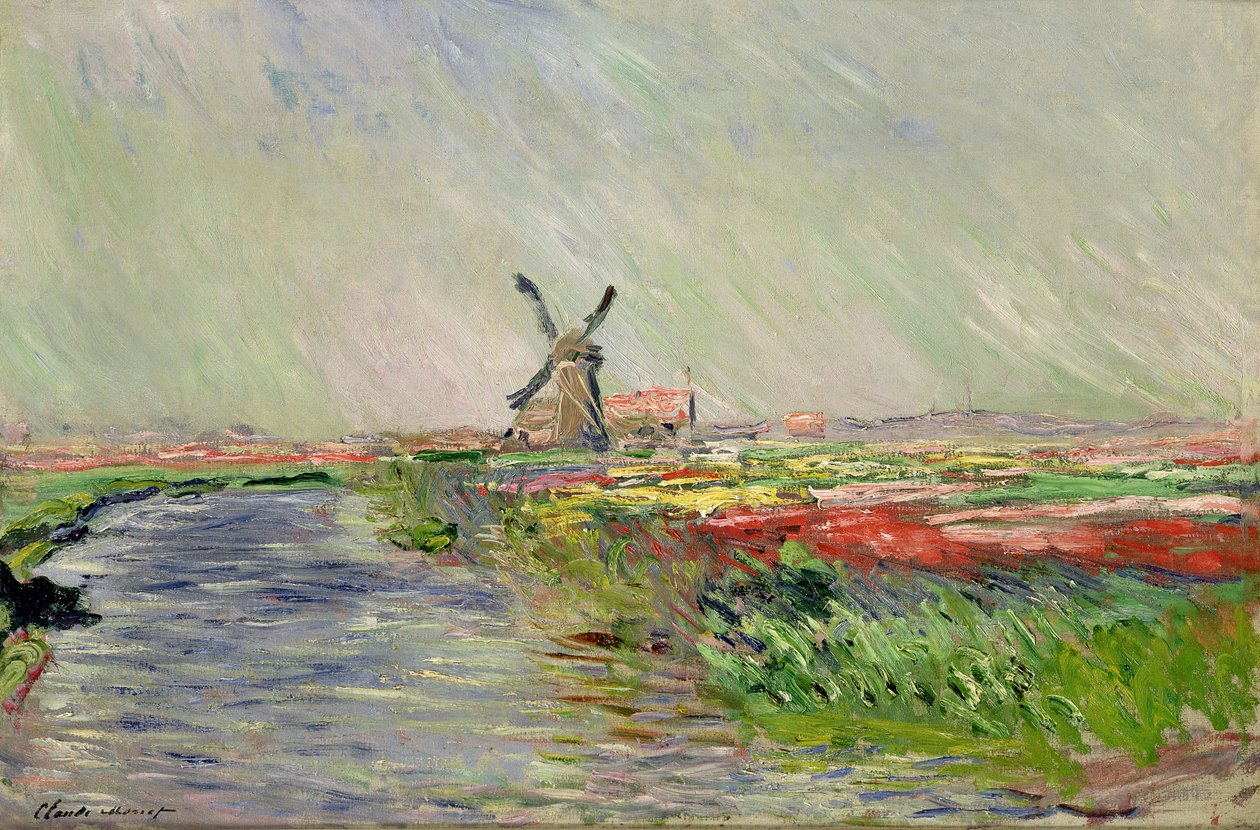 Tulppaanikenttä Hollannissa tekijältä Claude Monet