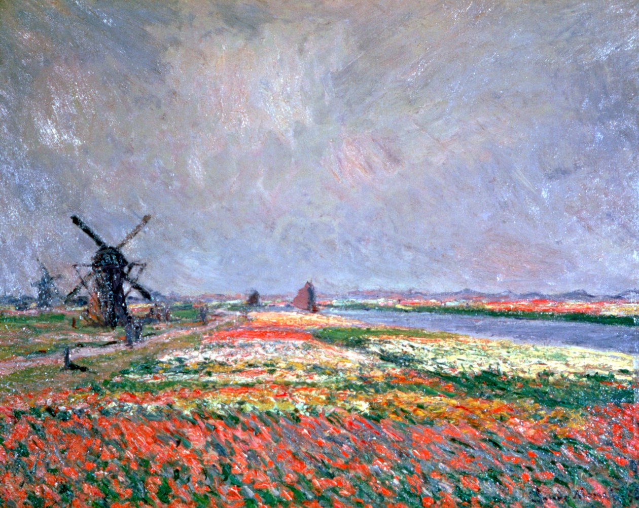 Tulppaanipellot lähellä Leideniä, 1886 tekijältä Claude Monet