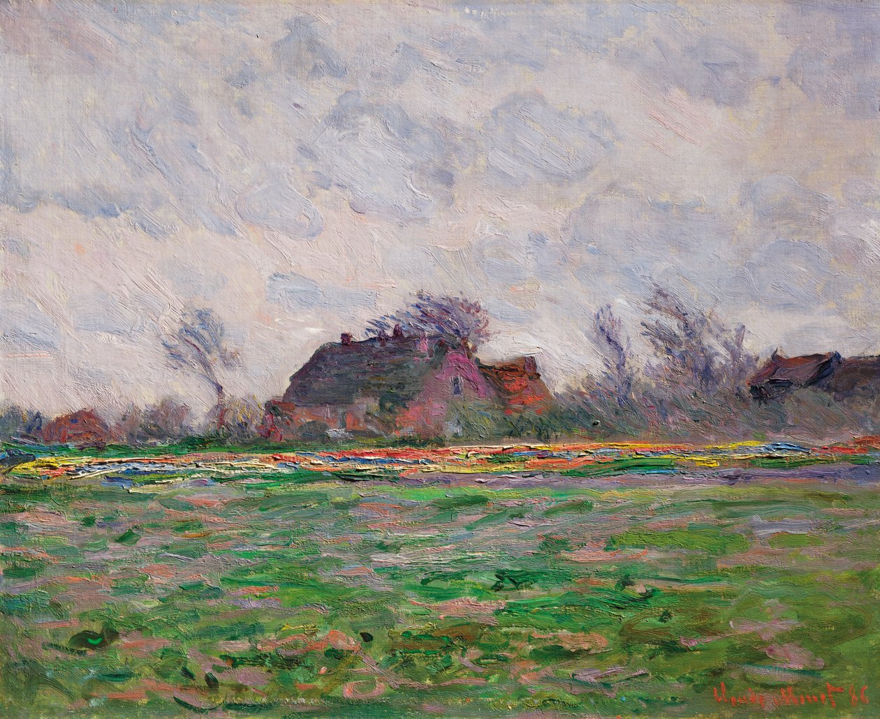 Tulppaanipellot Leidenin lähellä tekijältä Claude Monet