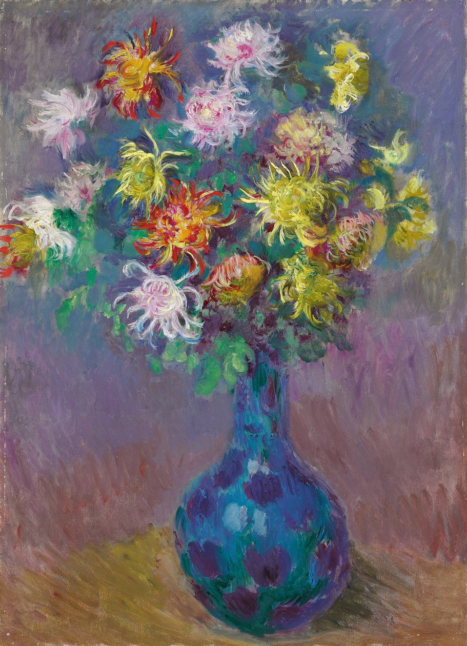 Krysanteemien maljakko, 1882 tekijältä Claude Monet