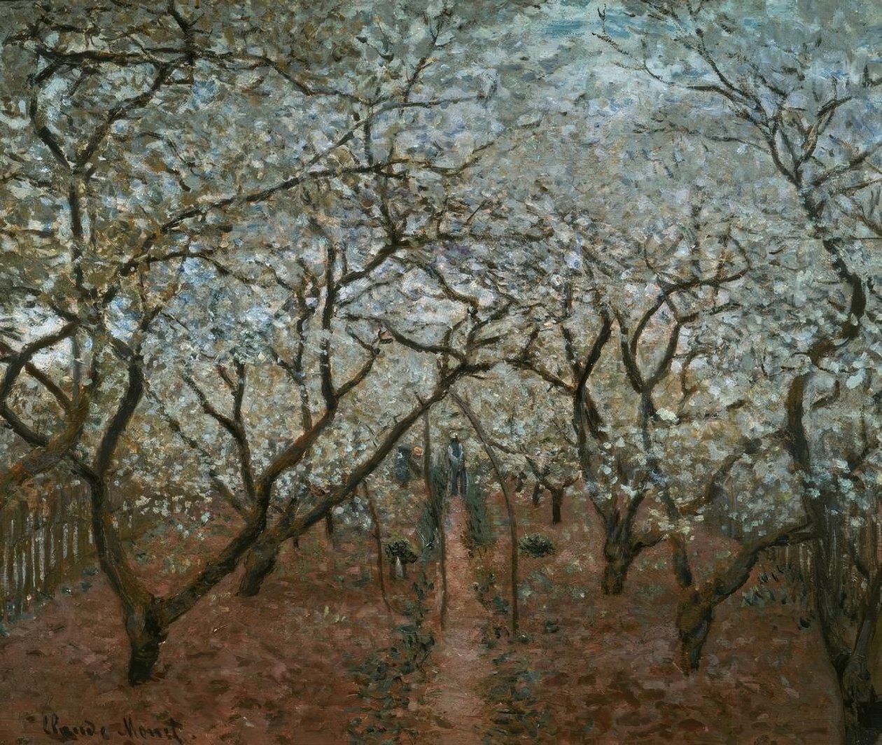 Verger en fleurs, Vétheuil tekijältä Claude Monet