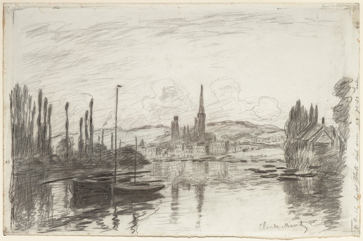 Näkymä Rouenista tekijältä Claude Monet
