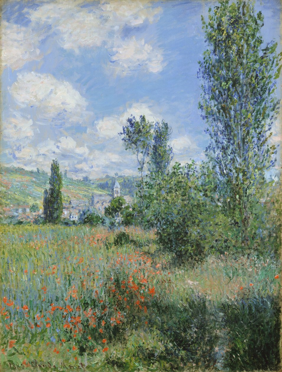 Näkymä Vétheuilille tekijältä Claude Monet