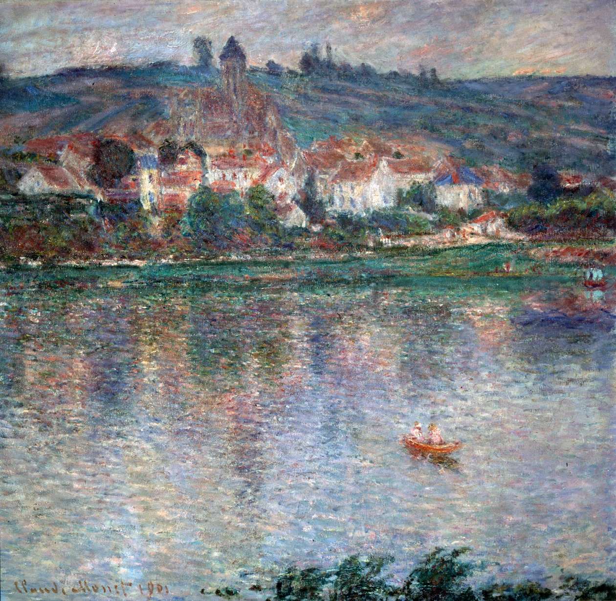 Vétheuilin kylä, 1901 tekijältä Claude Monet