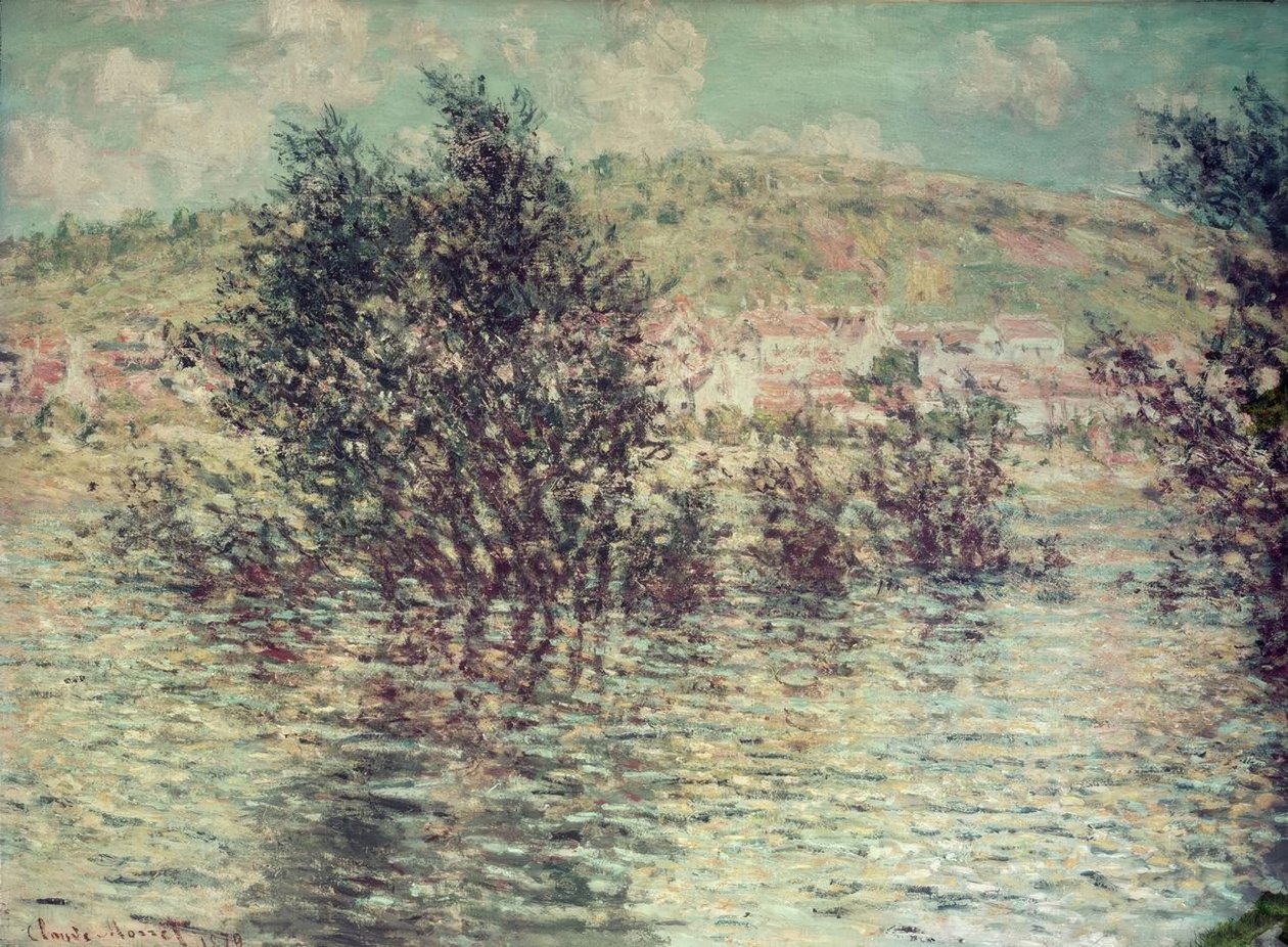 Vétheuil, näkymä Lavacourtista tekijältä Claude Monet