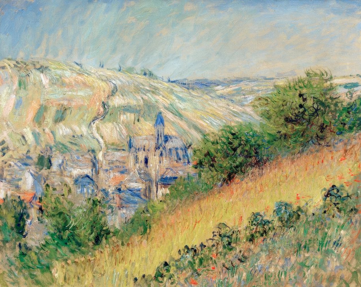 Vue de Vetheuil (Ansicht von Vetheuil sur Seine) tekijältä Claude Monet