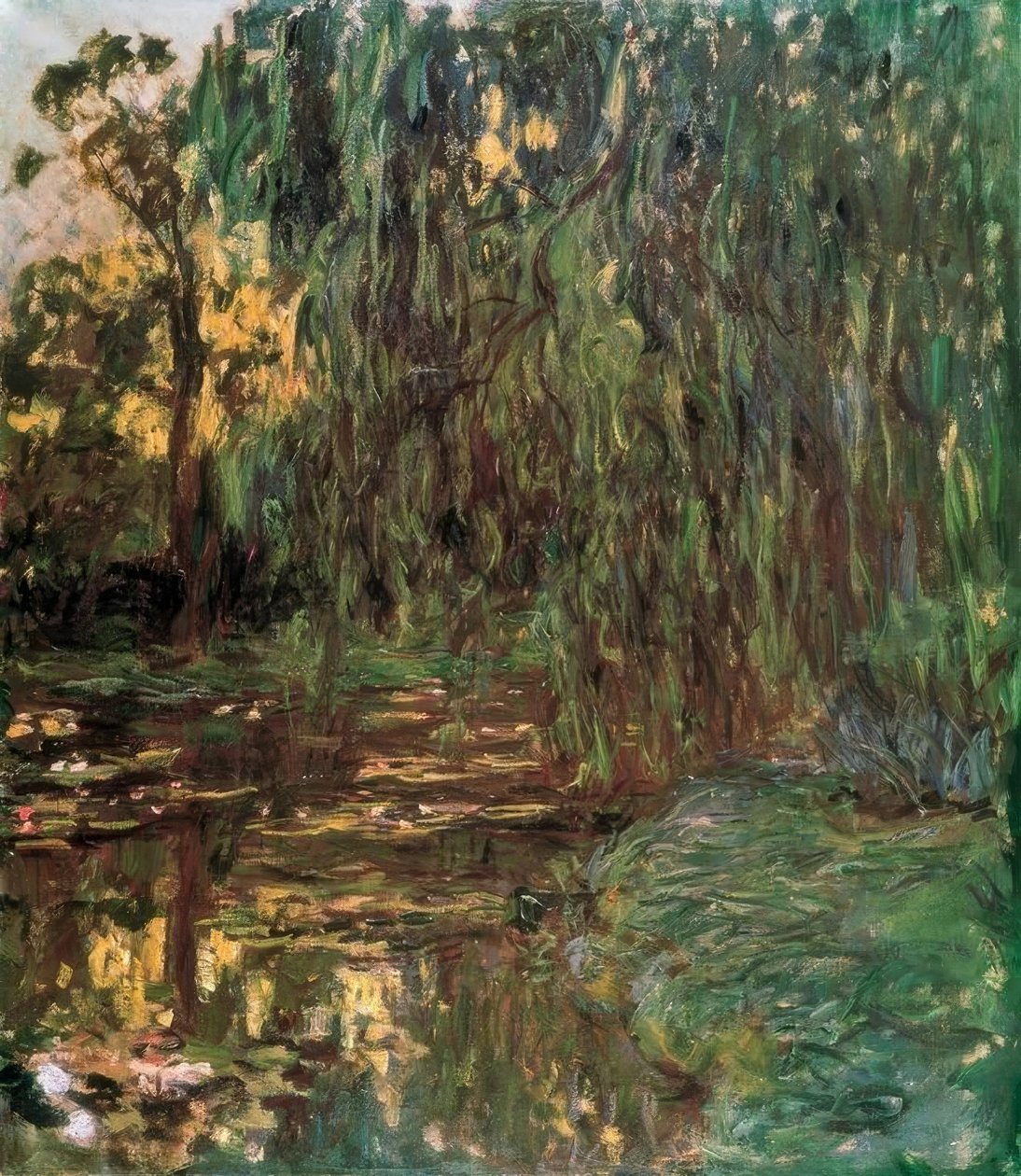 Vue du bassin aux nymphéas avec saule tekijältä Claude Monet