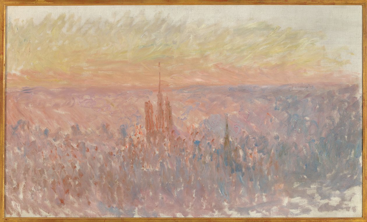 Rouenin kaupungin yleisnäkymä tekijältä Claude Monet