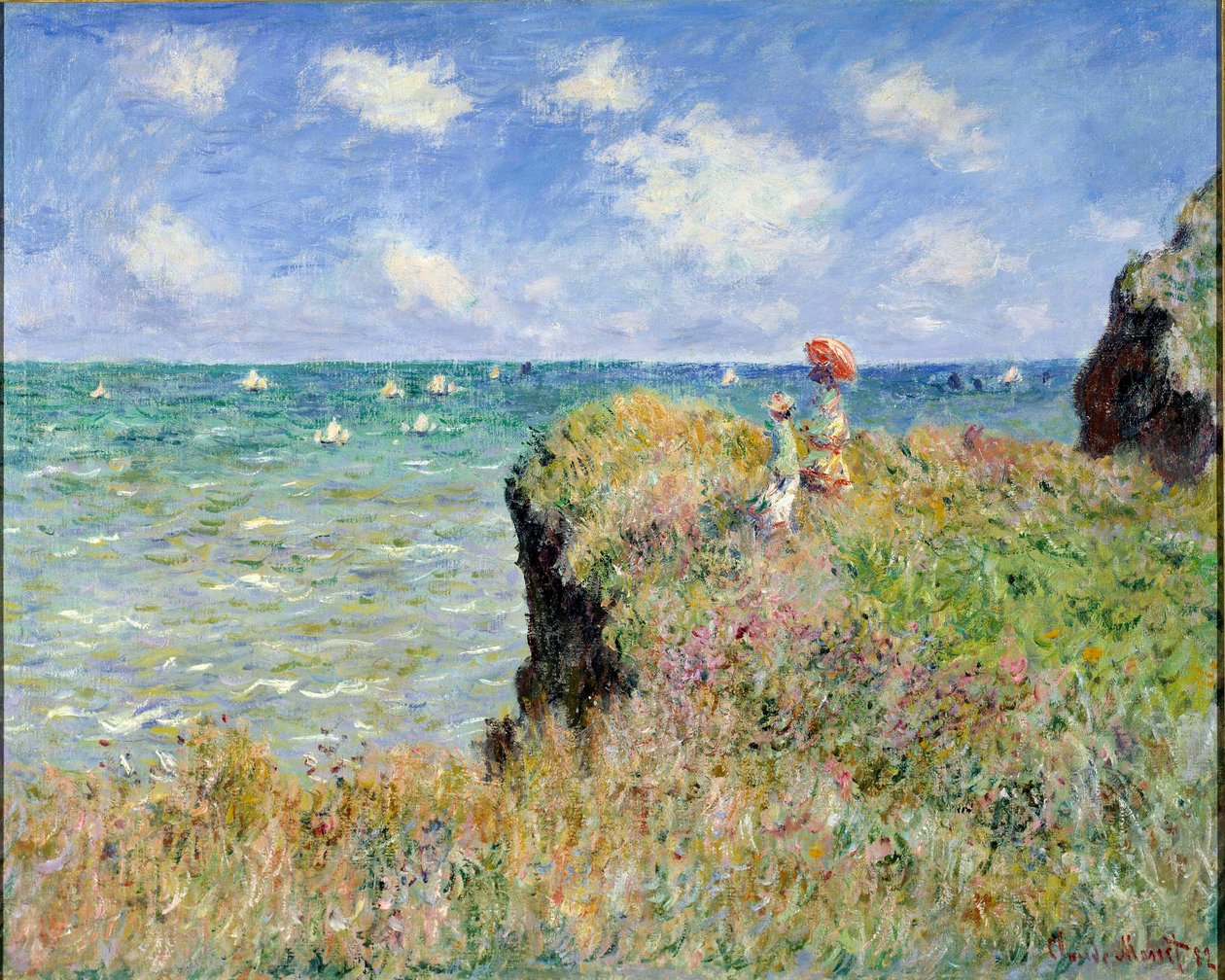 Kävele kallion reunalla, Pourville tekijältä Claude Monet