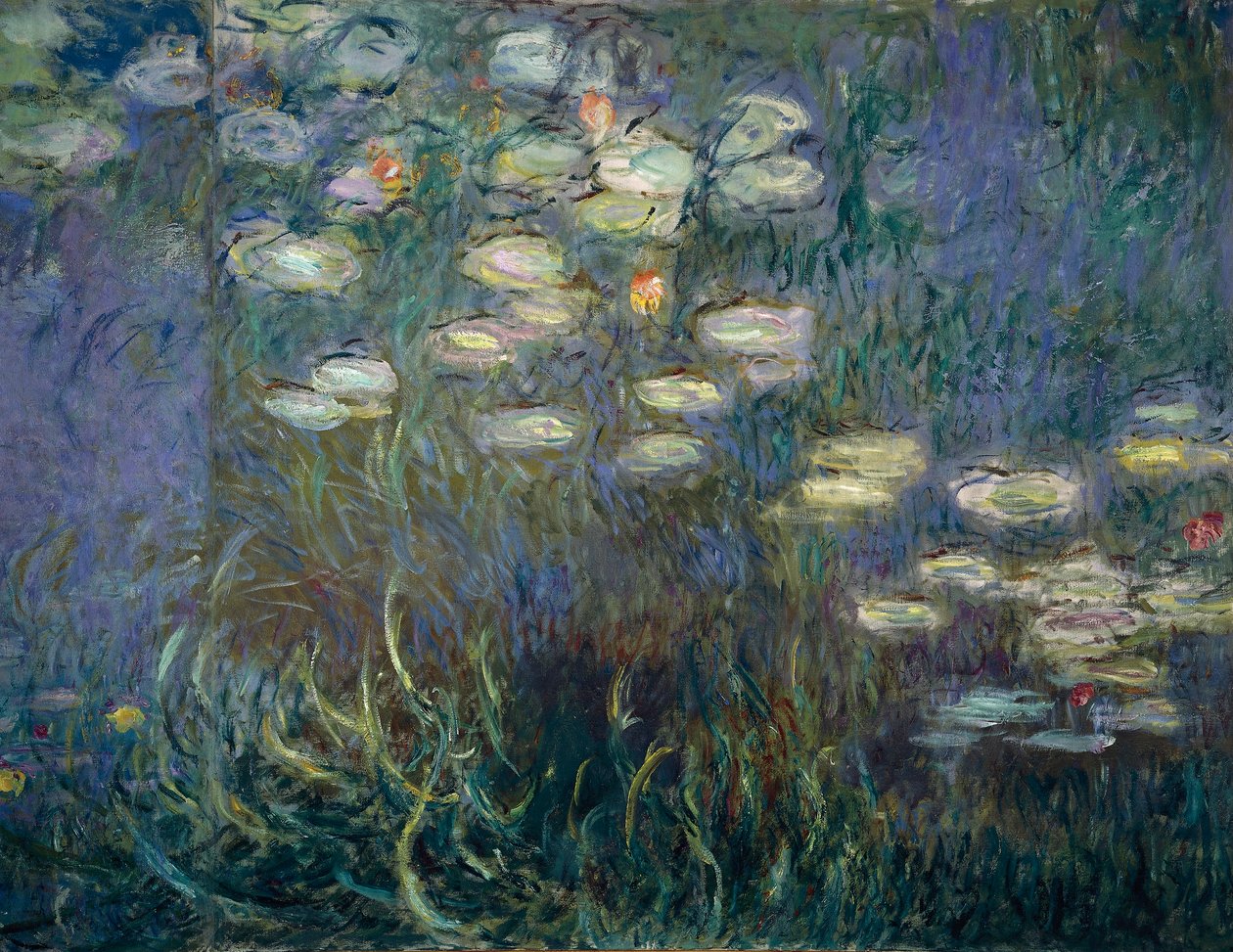 Vesililjat (yksityiskohta) (öljy kankaalle) tekijältä Claude Monet