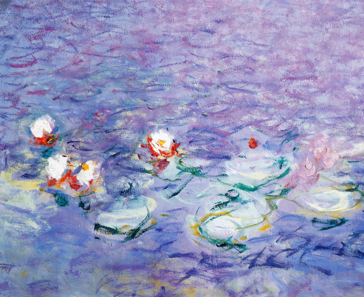 Vesililjat, kirjoittanut Claude Monet, yksityiskohta tekijältä Claude Monet