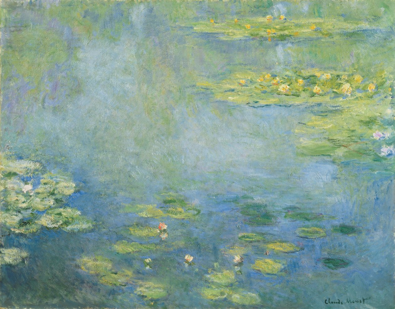 Vesililjat (öljy kankaalle) tekijältä Claude Monet