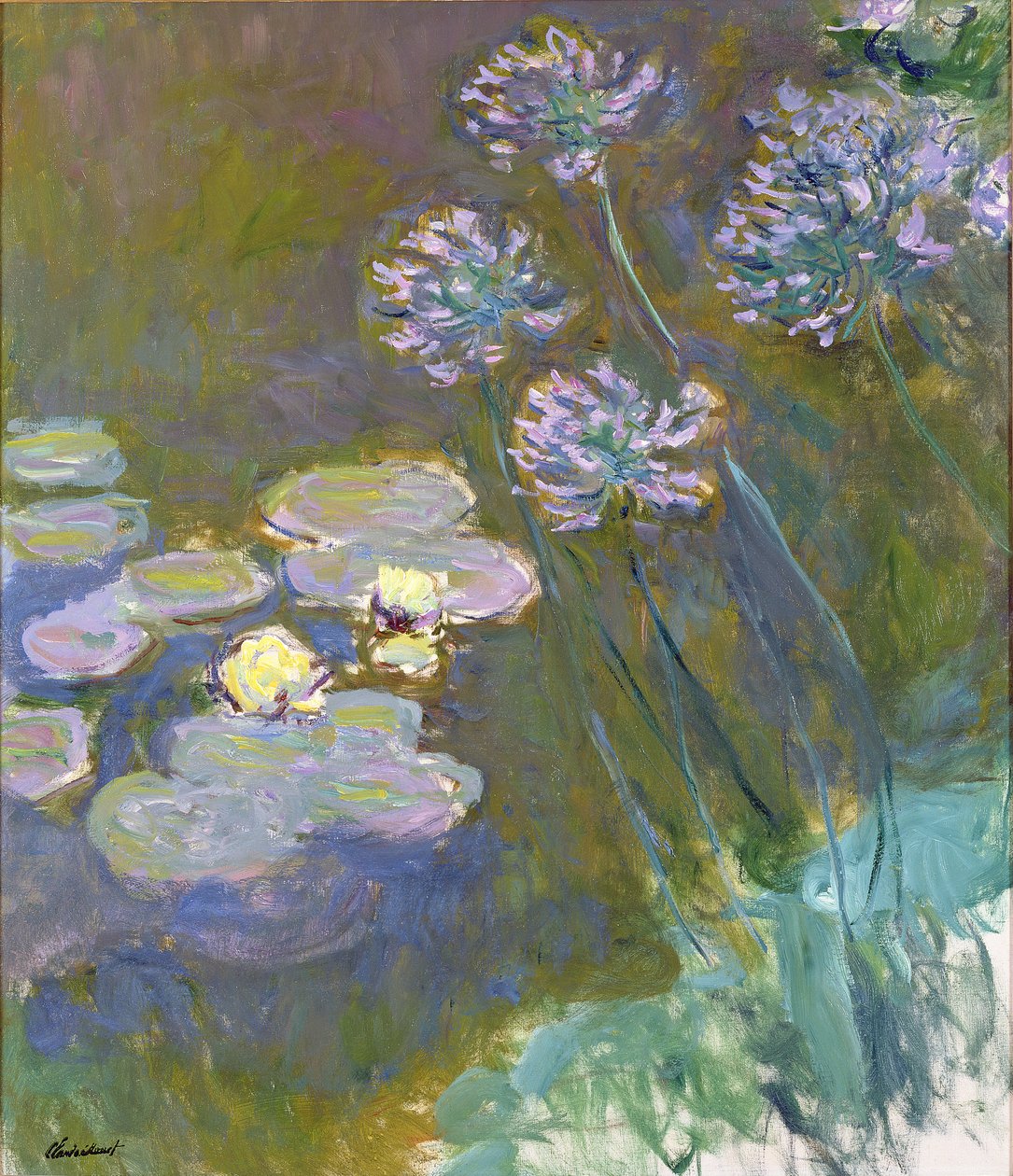 Vesililjat ja Agapanthus tekijältä Claude Monet