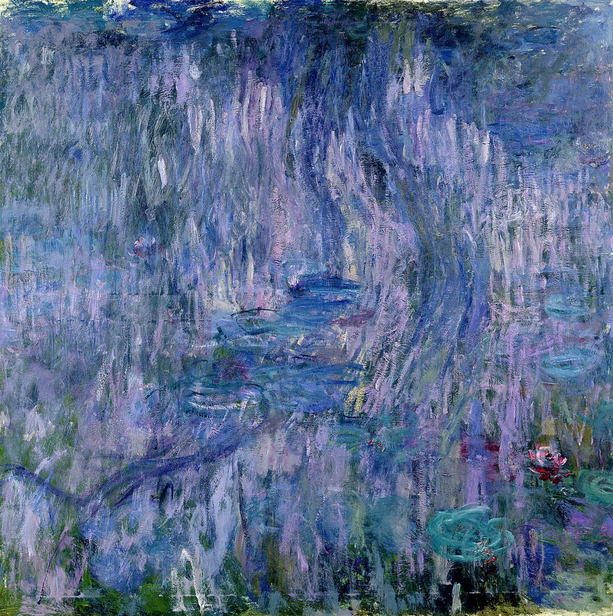 Vesililjat ja pajupuun heijastukset, 1916-19 (ks. kuva 414405) tekijältä Claude Monet