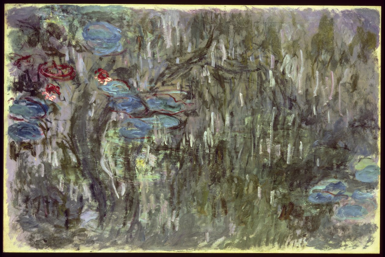 Lummet pajujen heijastuksilla, n. 1920 tekijältä Claude Monet