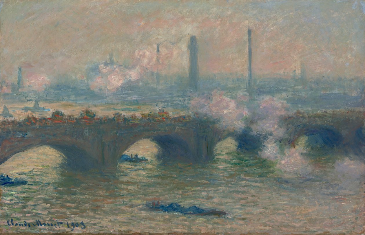 Waterloon silta, Grey Day, 1903 tekijältä Claude Monet