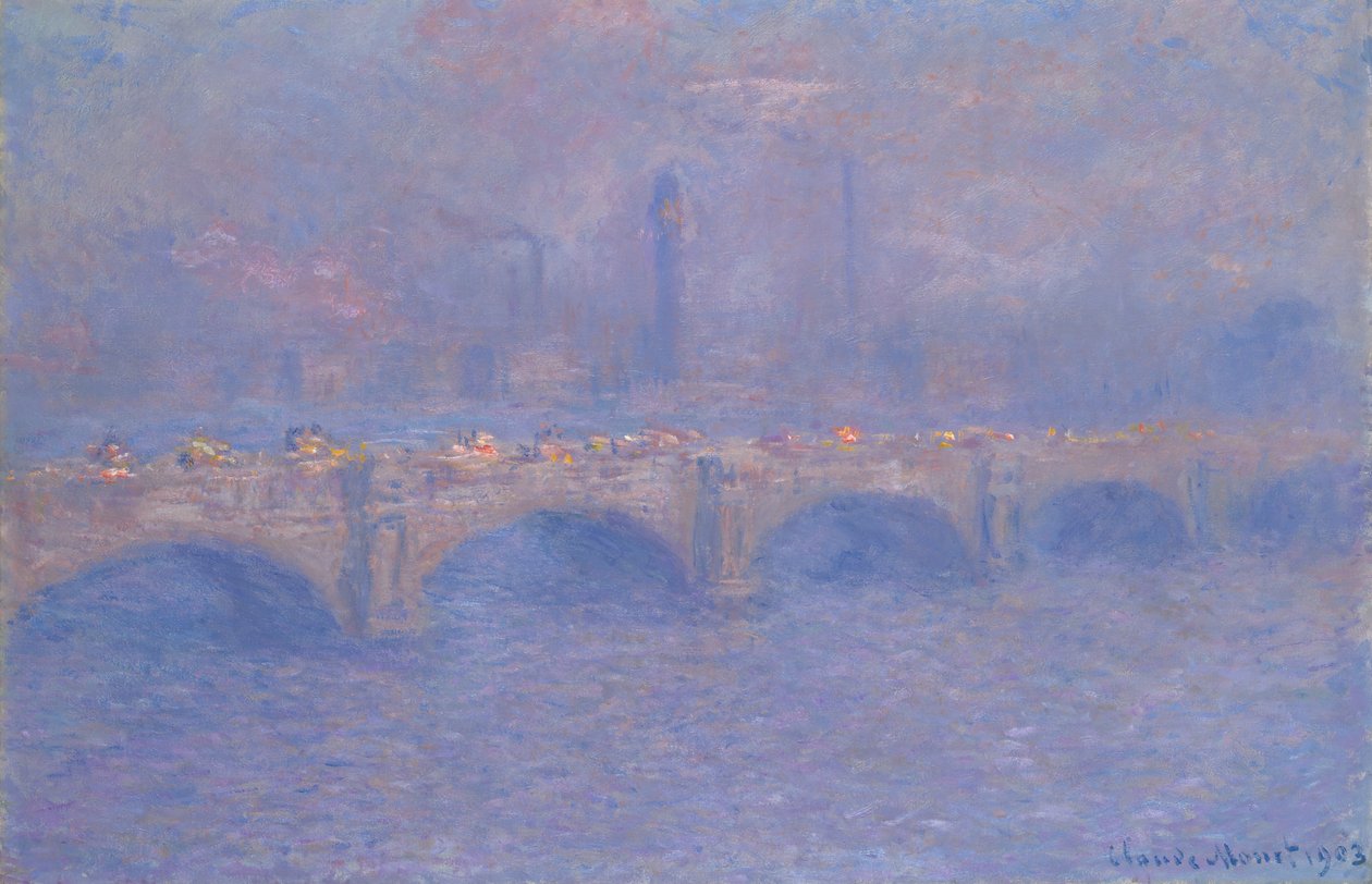 Waterloon silta, auringonvaloefekti, 1903. tekijältä Claude Monet