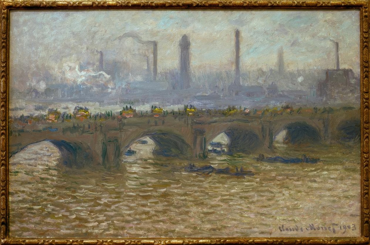 Waterloon silta, Temps gris (Waterloo Bridge, Grauer Himmel tekijältä Claude Monet