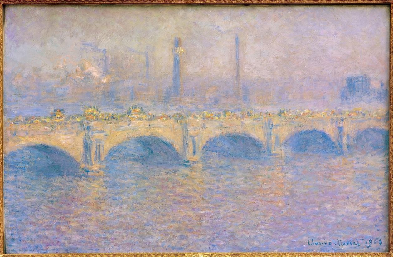 Waterloo Bridge, aurinkoefekti (Waterloo Bridge, Sonne) tekijältä Claude Monet