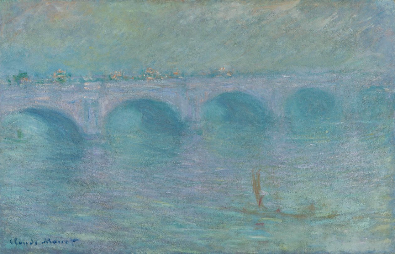 Waterloon silta sumussa, 1903 tekijältä Claude Monet