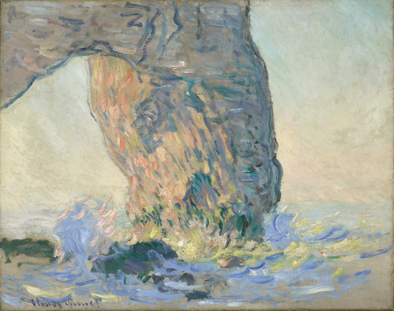Waves at Manneporte, noin 1885 (öljy kankaalle) tekijältä Claude Monet