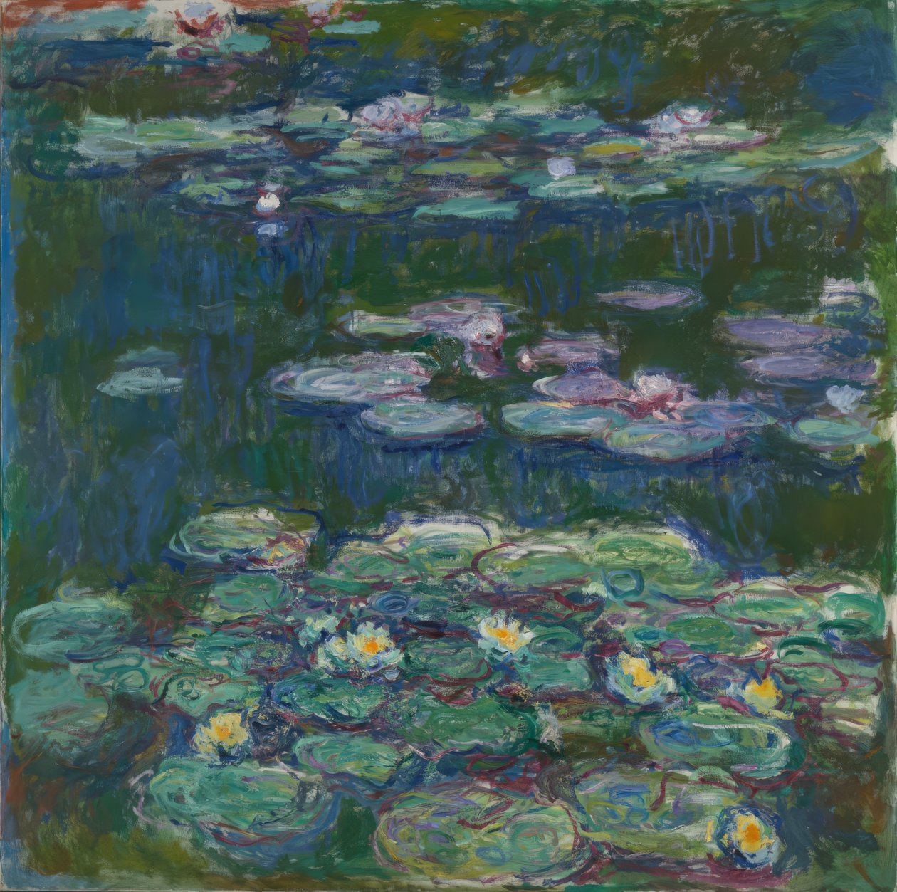 Valkoiset ja keltaiset vesililjat tekijältä Claude Monet