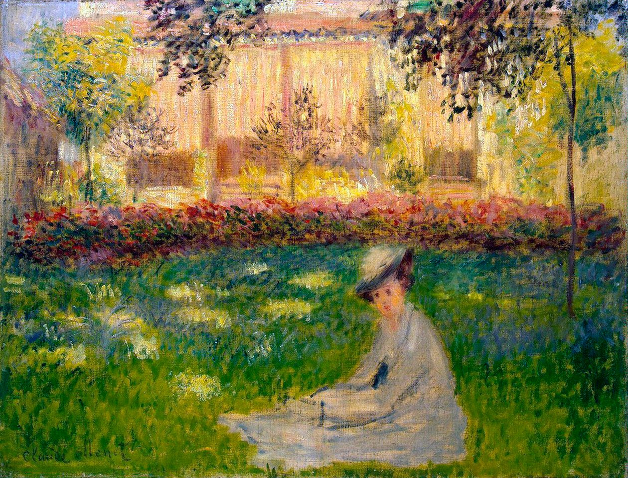Nainen puutarhassa, 1876. tekijältä Claude Monet