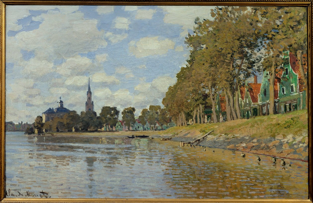 Zaandam. 1871. (0,48 x 0,73 cm) Hollantilainen maisema. Öljy kankaalle, kirjoittanut Claude Monet (1840-1926). Musee d