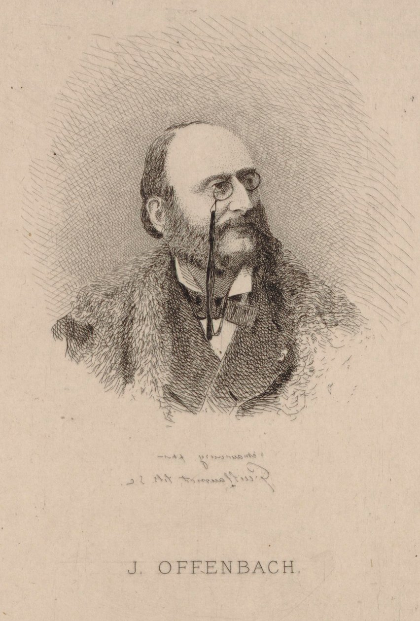 Jacques Offenbachin muotokuva 1819-1880, 1870. tekijältä Claude Nicolas Eugène Guillaumot