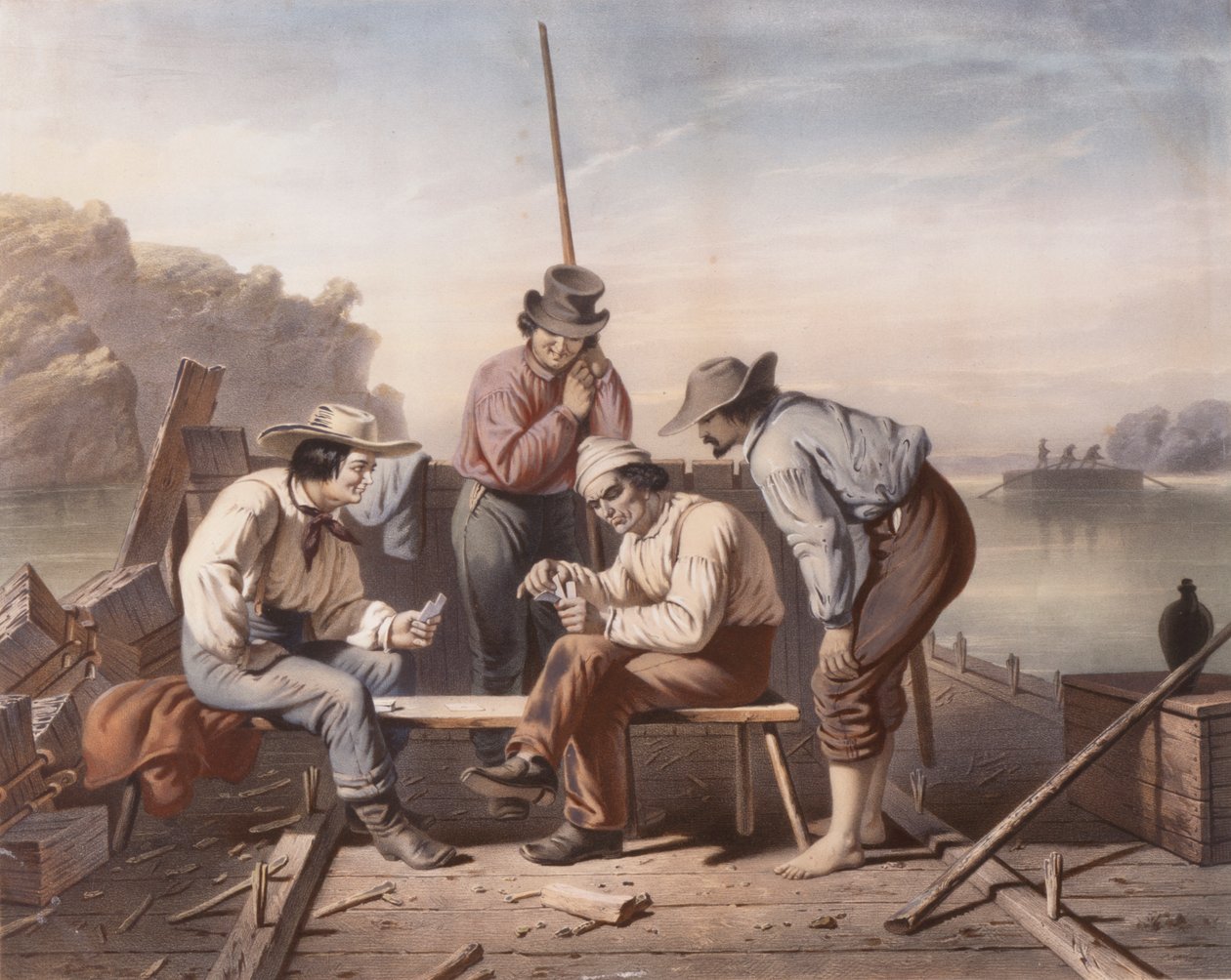 Ongelmatilanteessa Mississippi Raftsmen pelikortit tekijältä Claude Régnier