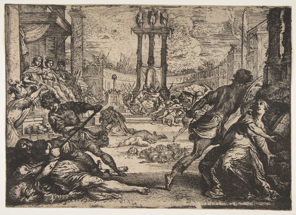 Triumviraatin verilöyly, n. 1624. tekijältä Claude Vignon