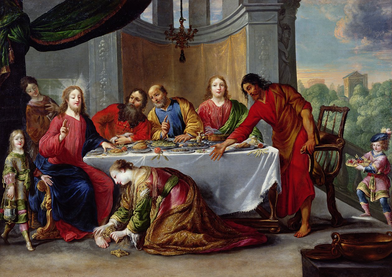 Kristus Simon fariseuksen talossa, noin 1635 tekijältä Claude Vignon