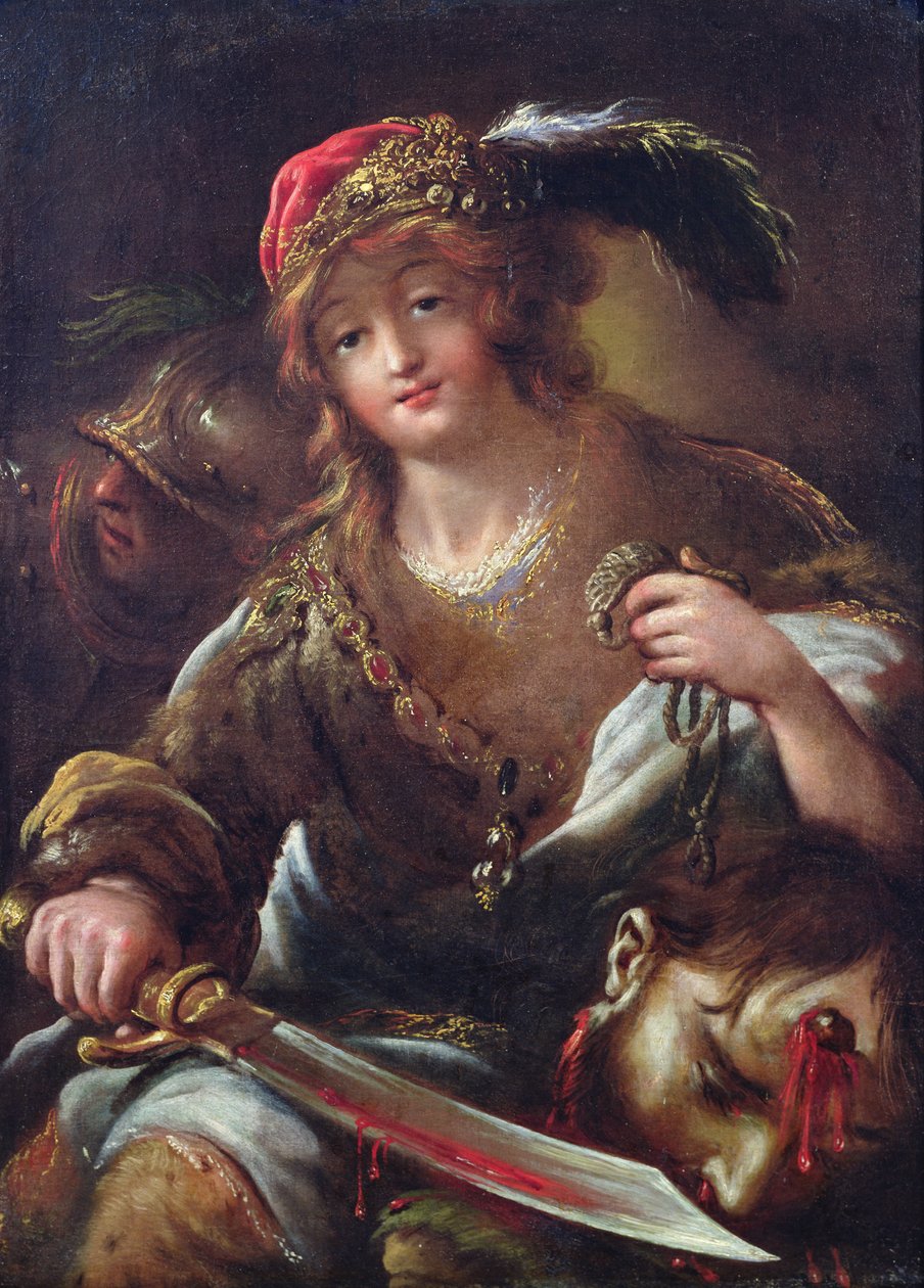 Daavid Goljatin pään kanssa, noin 1640 tekijältä Claude Vignon