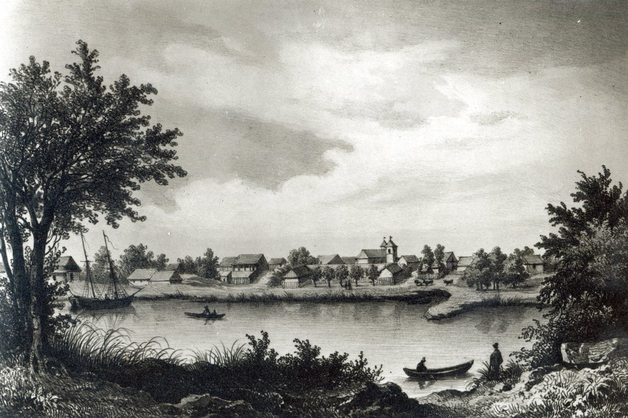 Valdivia, teoksesta "Chilen historia", kaiverrettu H. Wander-Burch, 1836 tekijältä Claudio Gay