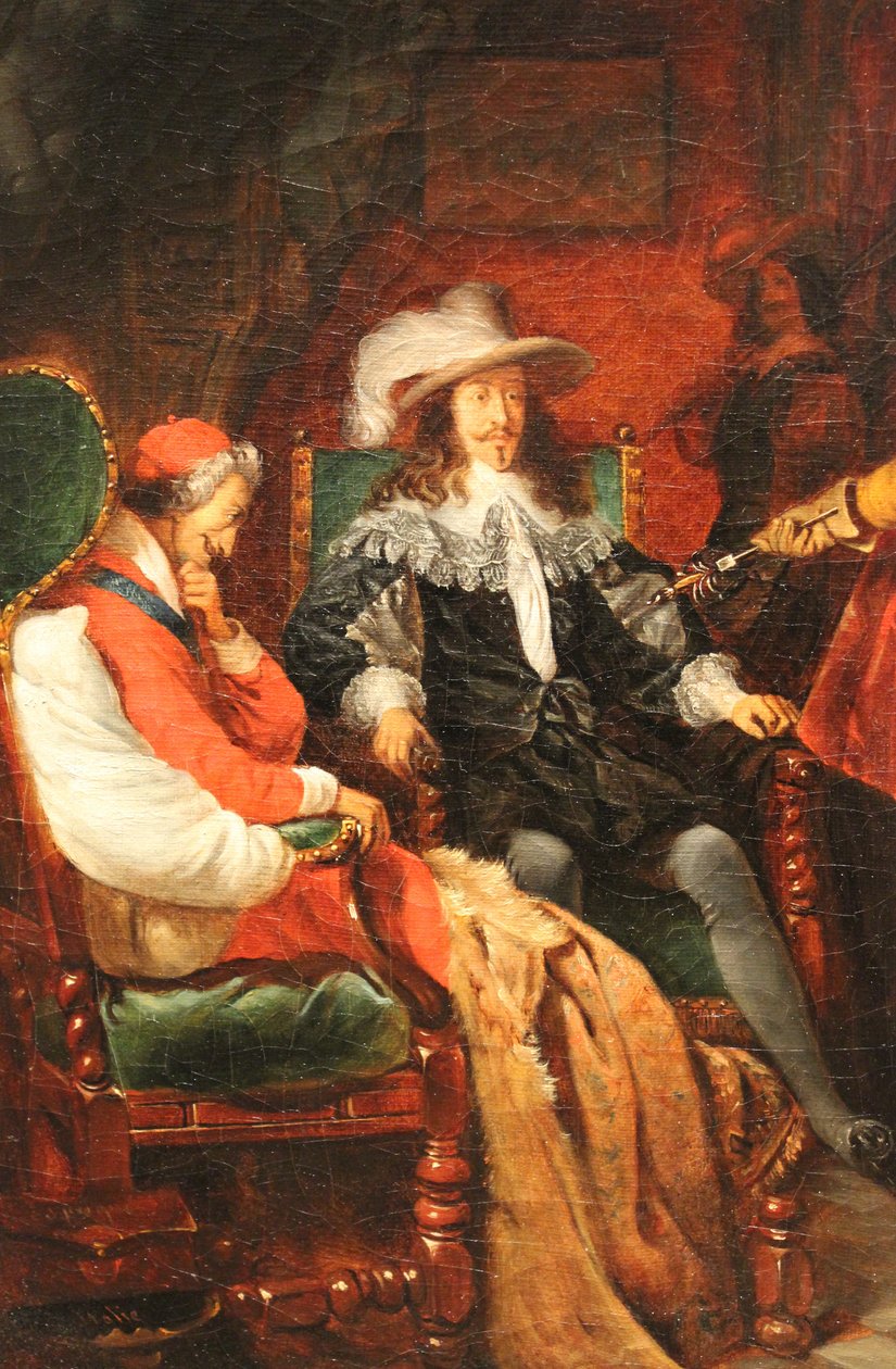 Cinq-Mars palauttaa miekkansa Ludvig XIII:lle tekijältä Claudius Jacquand